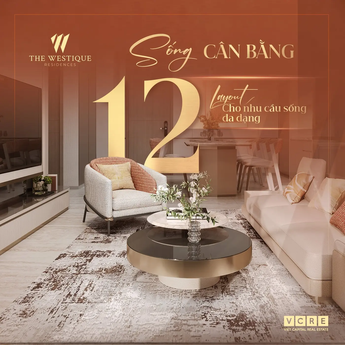 12 layout căn hộ đáp ứng nhu cầu sống đa dạng tại The Westique