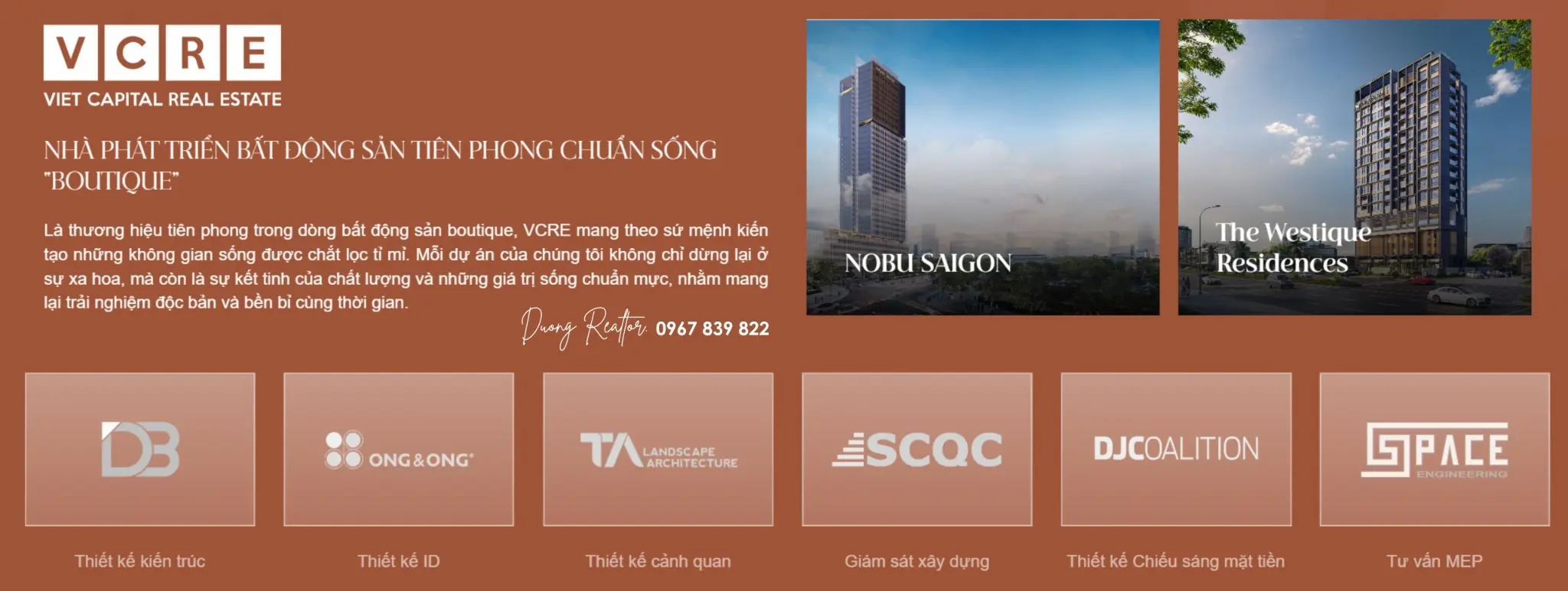 VCRE và các đối tác đồng hành phát triển The Westique Residences