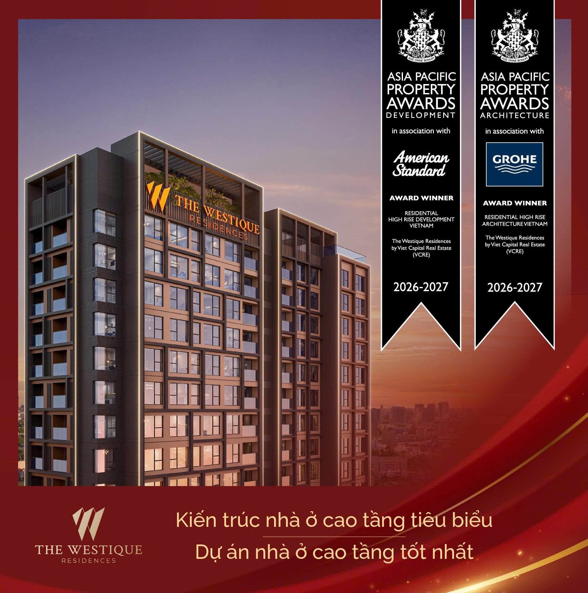 The Westique đạt giải kiến trúc và dự án nhà ở cao tầng tiêu biểu